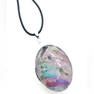 Statement Snap pendant with handmade 30mm snap SJ30 simple oval StyleDot